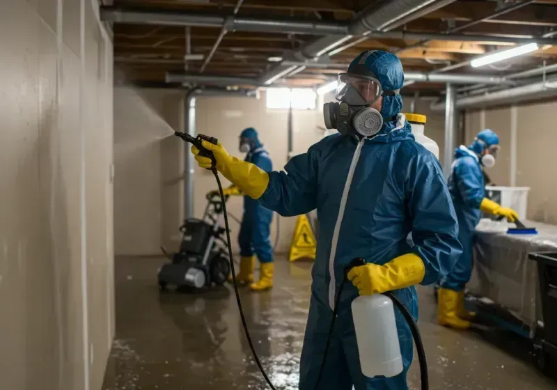 Basement Sanitization and Antimicrobial Treatment process in Richville, OH